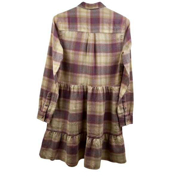 TOAD & CO RE-FORM TIERED DRESS DAWN PURPLE BEIGE SIZE EXTRA SMALL - Picture 8 of 9